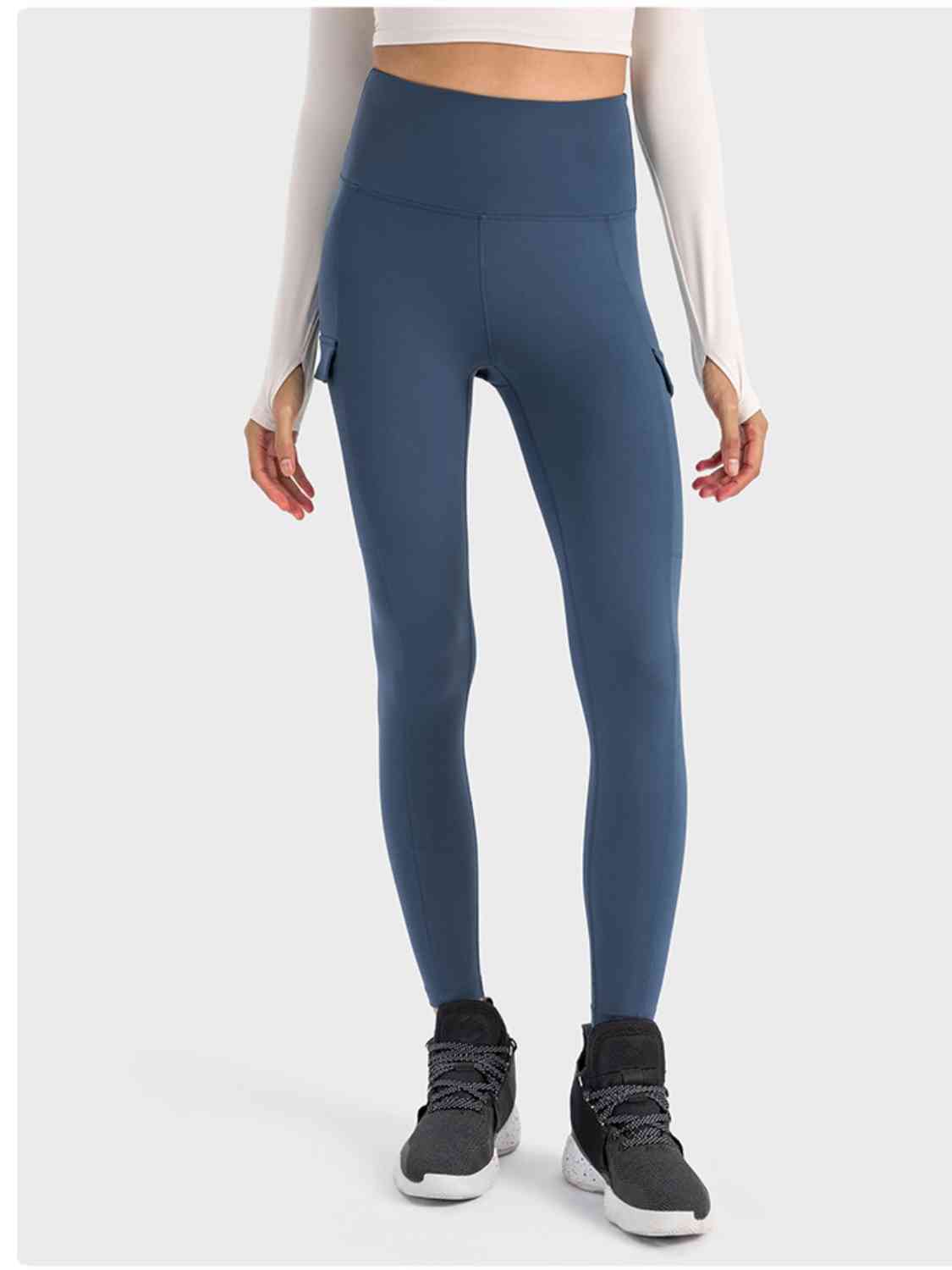 Wide Waistband Sports Leggings with Pockets | Available in 3 Colors